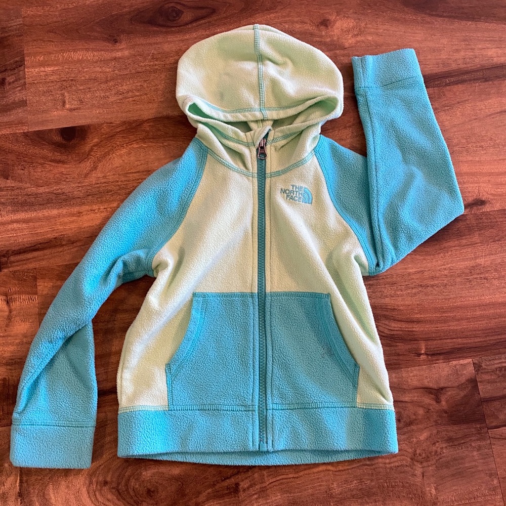 The North Face zip up sweatshirt.